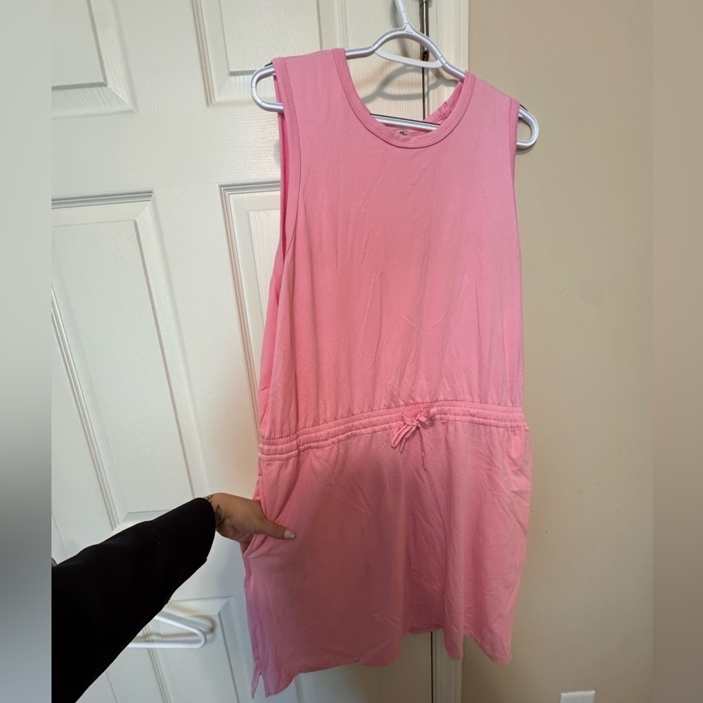 Casual Pink Sleeveless Women's Dress - Picture 2 of 4
